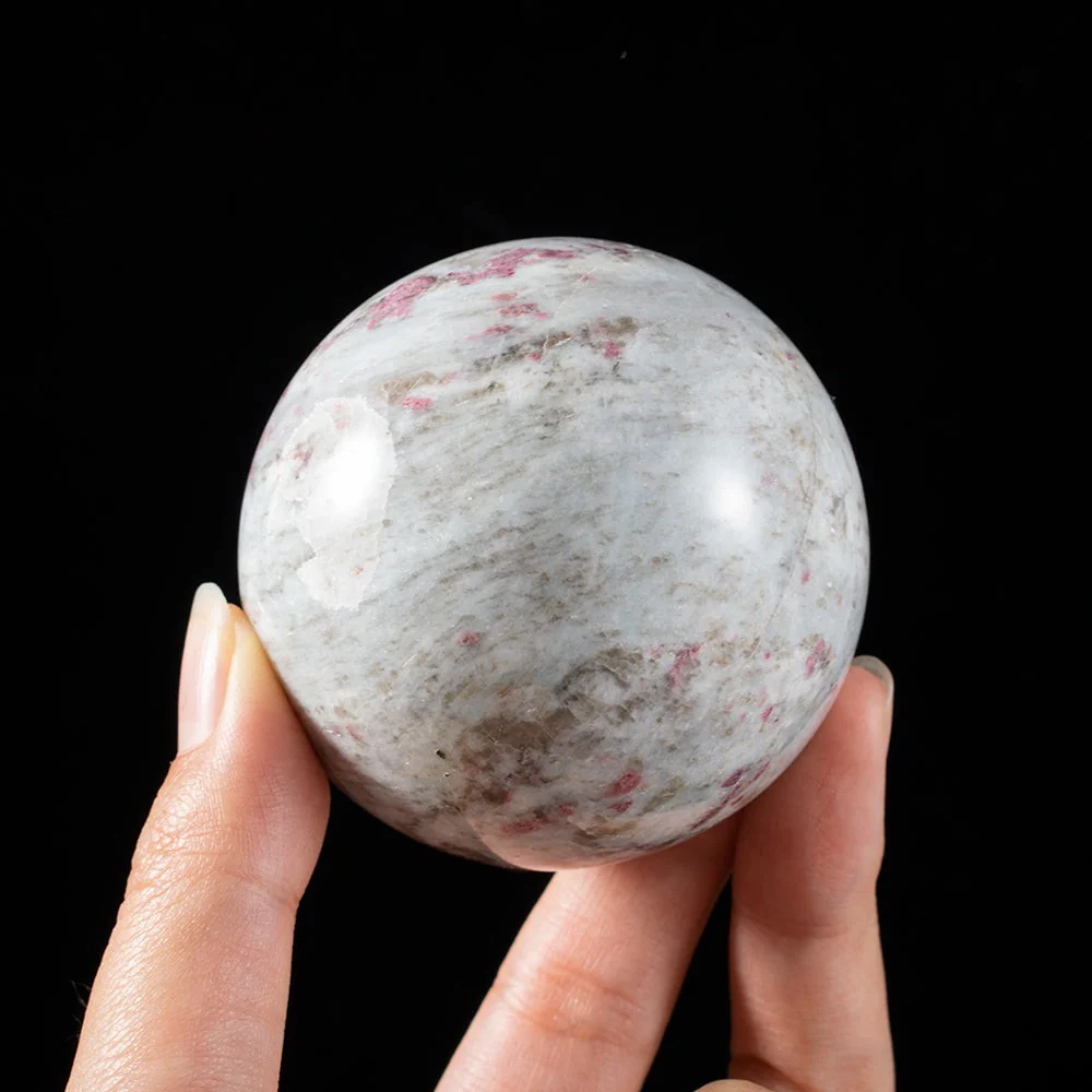 Pink Tourmaline Crystal Sphere - Image 3