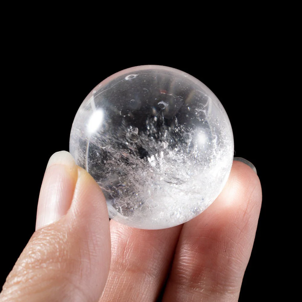 Polished Clear Quartz Crystal Ball - Image 4