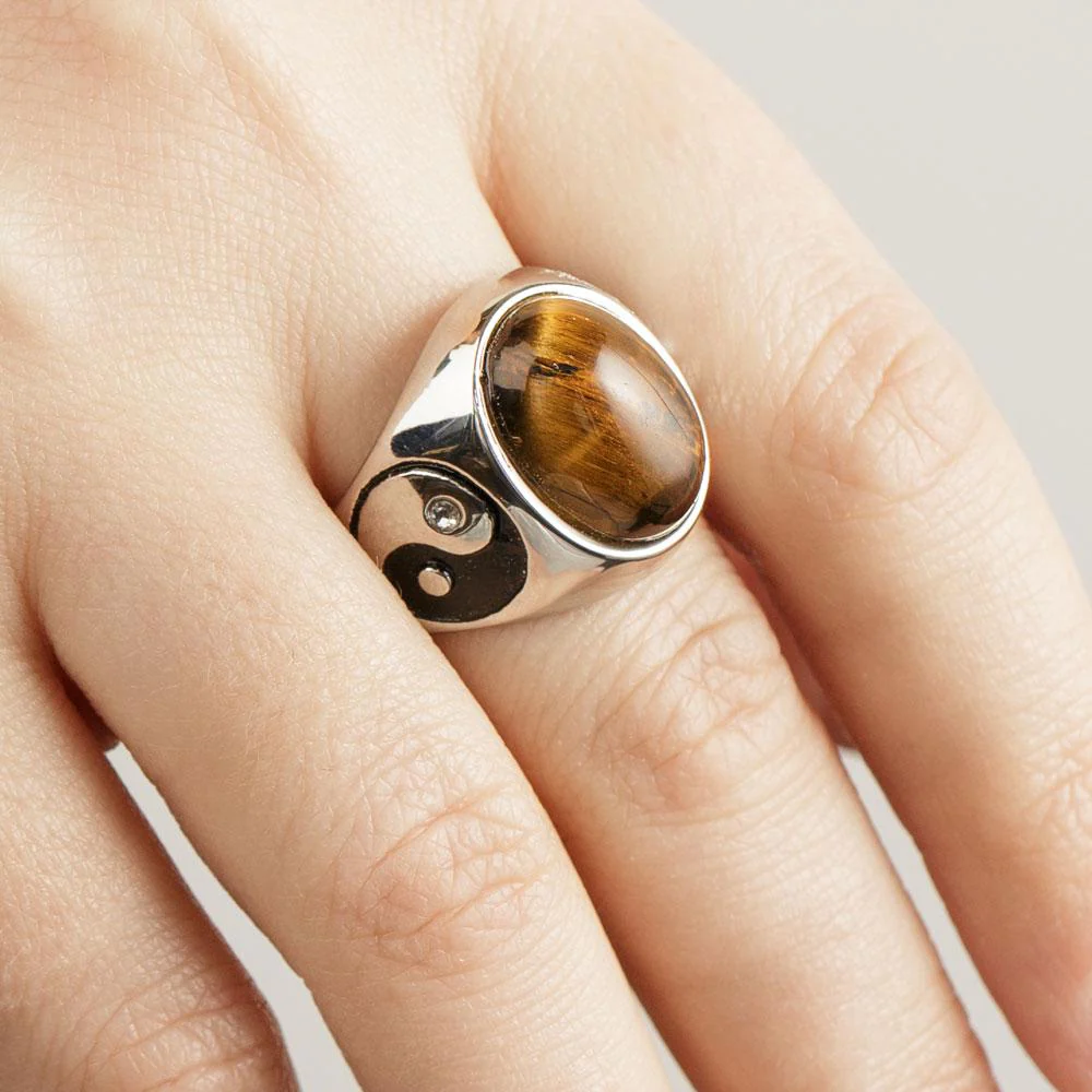 Power Tiger's Eye Gemstone Ring - Image 2
