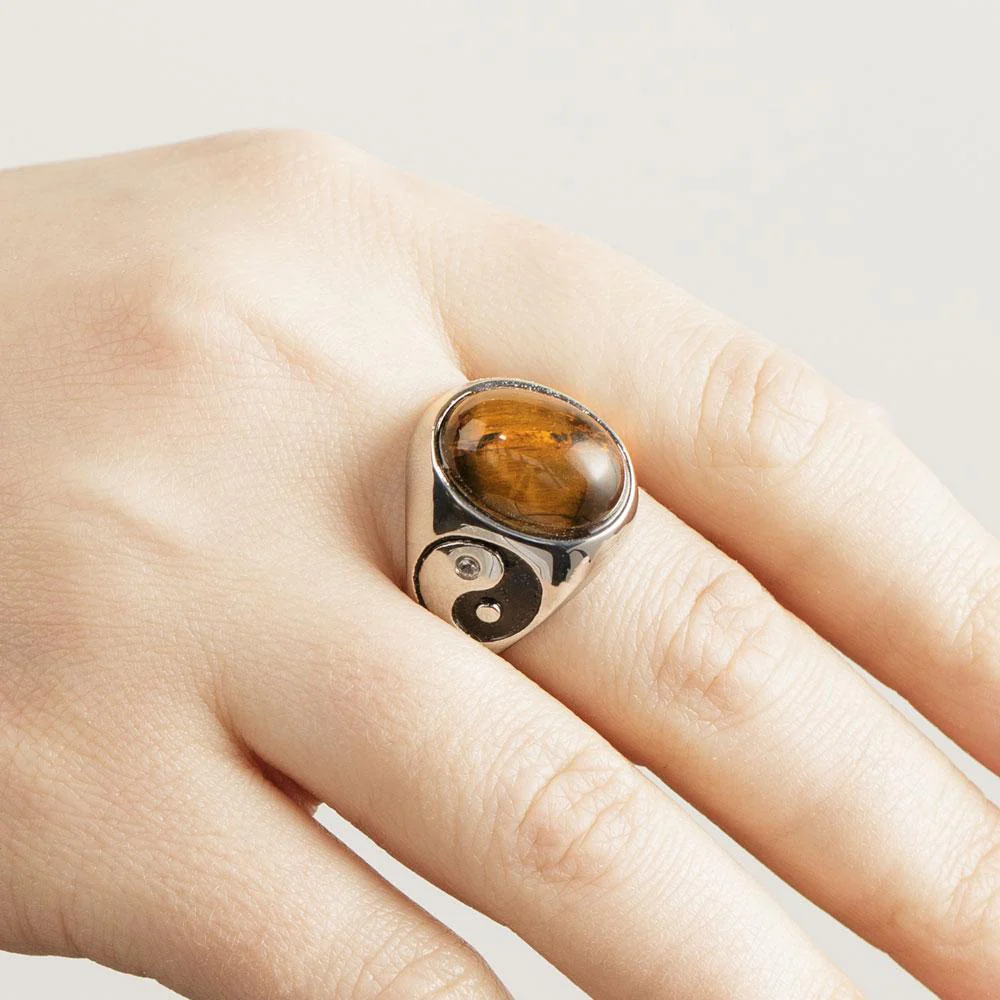 Power Tiger's Eye Gemstone Ring - Image 4