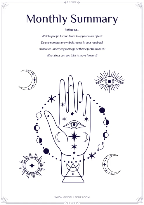 Printable Tarot Journal - Draws, Spreads & more - Image 2