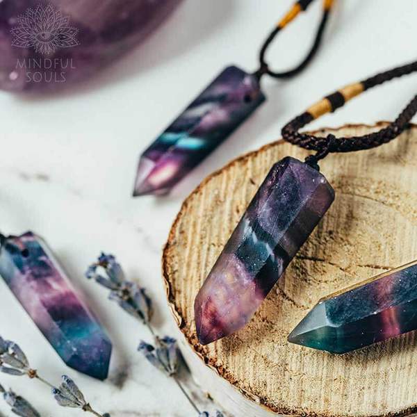 Pure Crystal Fluorite Wand Necklace - Image 3