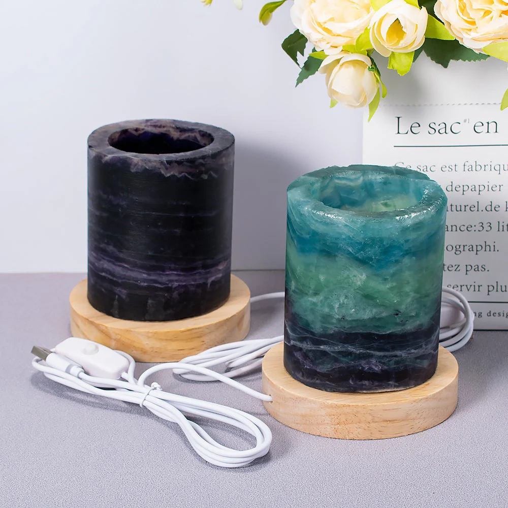 Rainbow Fluorite Crystal Light Lamp - Image 4