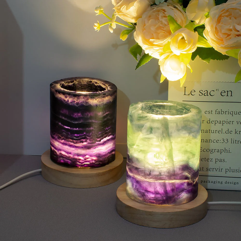 Rainbow Fluorite Crystal Light Lamp - Image 8