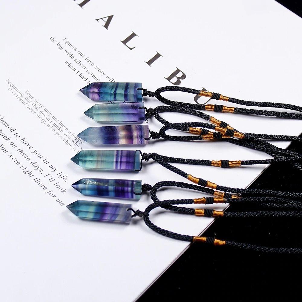 Rainbow Fluorite Crystal Necklace - Image 2