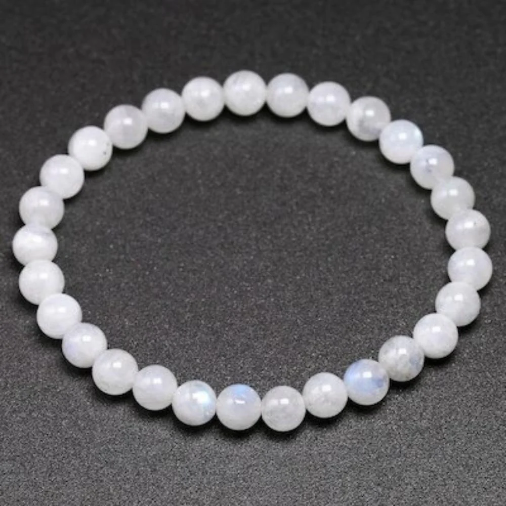 Rainbow Moonstone Bead Bracelet - Image 3