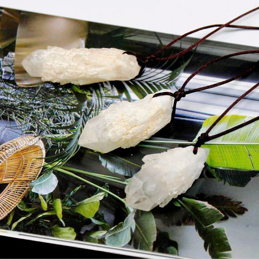 Raw Clear Quartz Crystal Necklace - Image 2