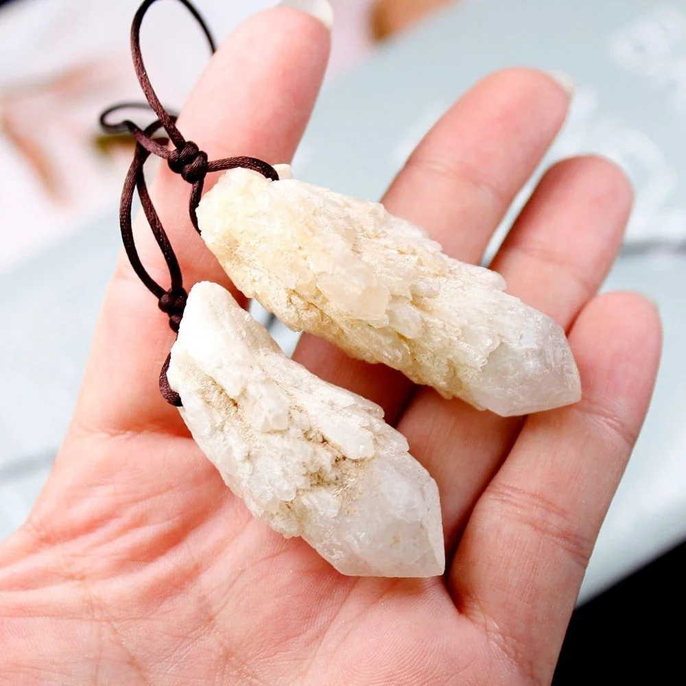 Raw Clear Quartz Crystal Necklace - Image 3