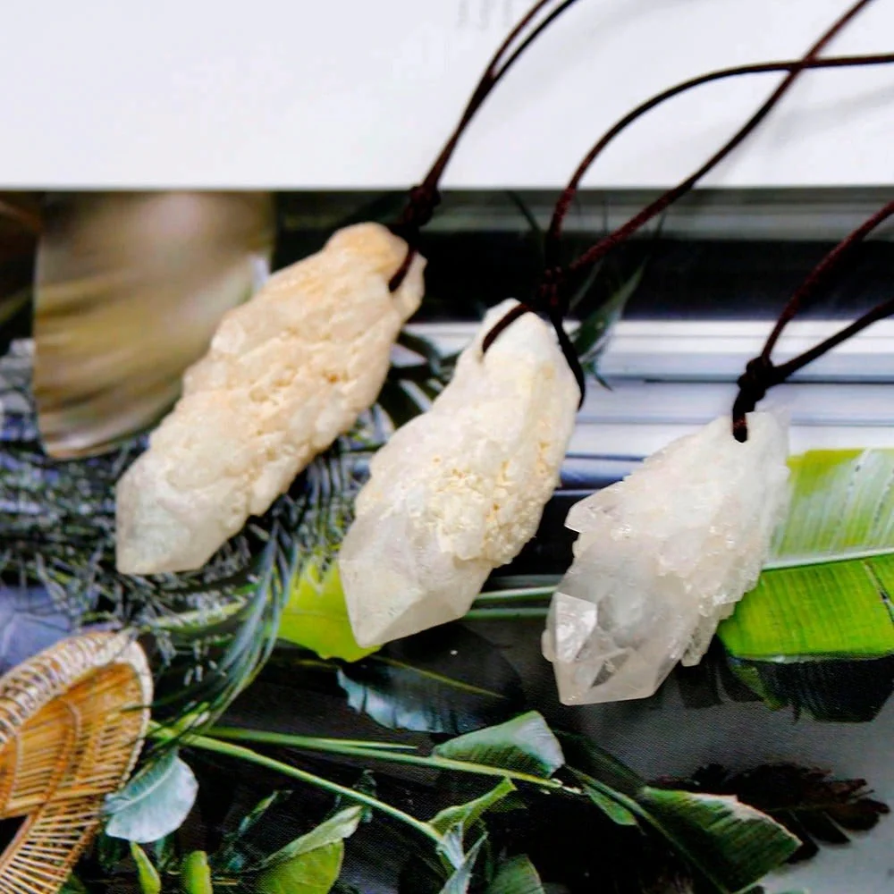 Raw Clear Quartz Crystal Necklace - Image 4