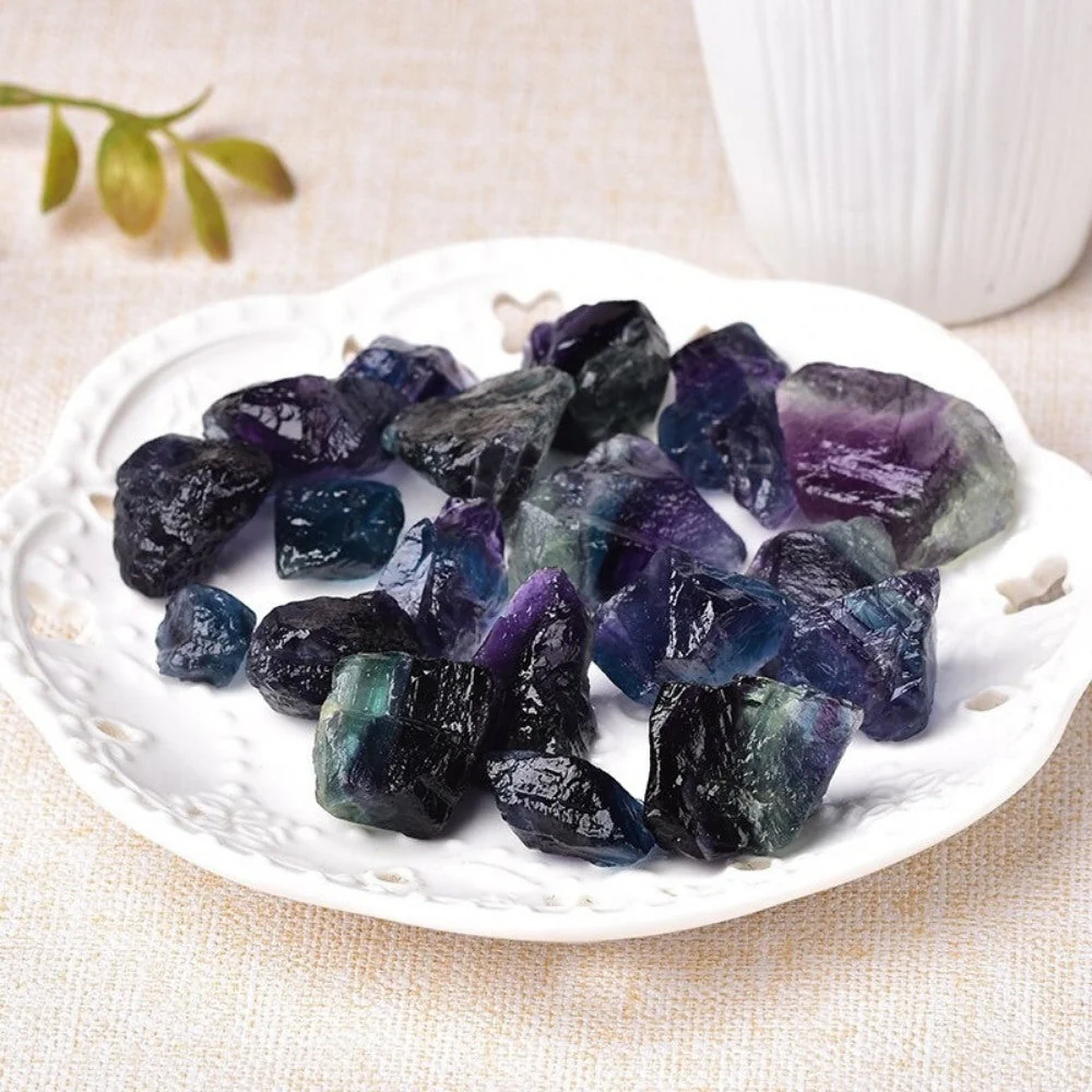 Raw Rainbow Fluorite Stones - Image 2