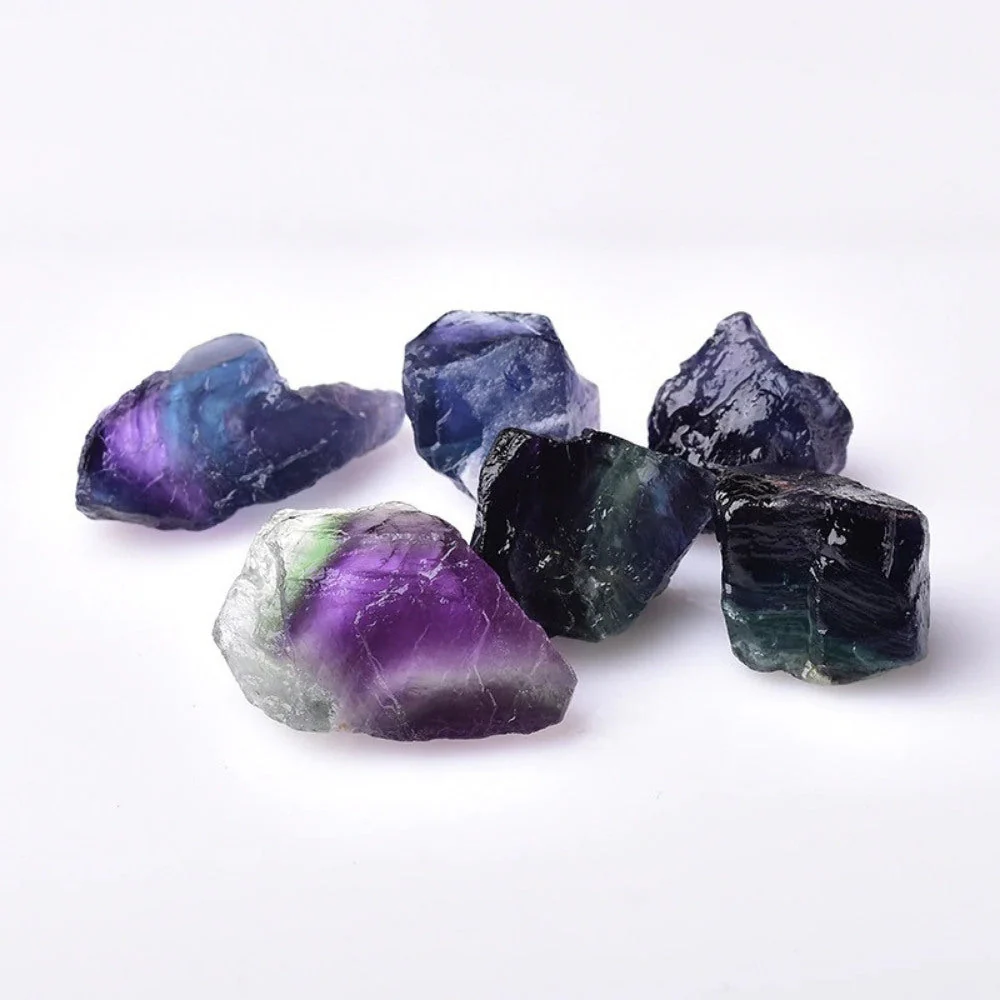 Raw Rainbow Fluorite Stones - Image 4