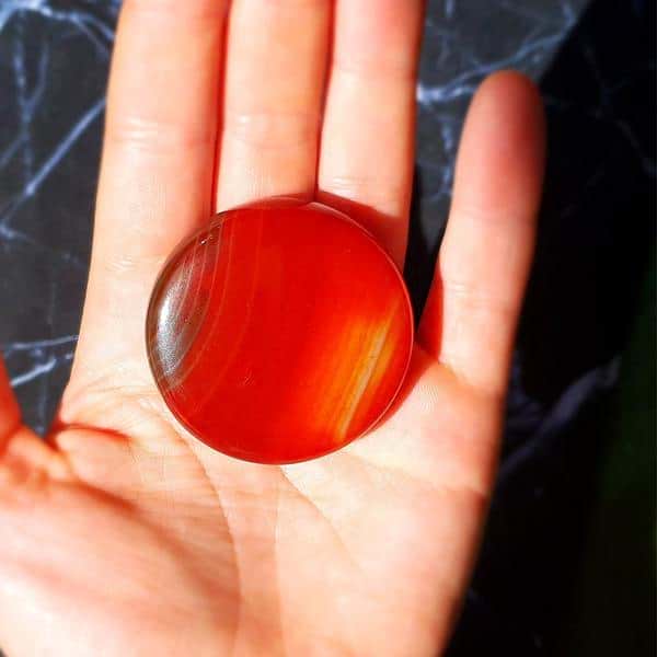 Red Agate Circle Crystal - Image 3