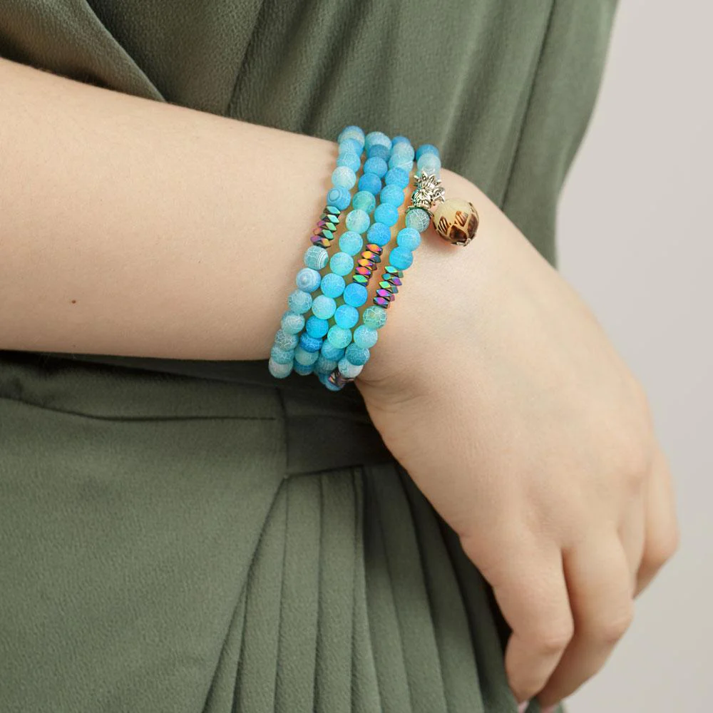 Relaxing Blue Onyx Stone Mala - Image 2