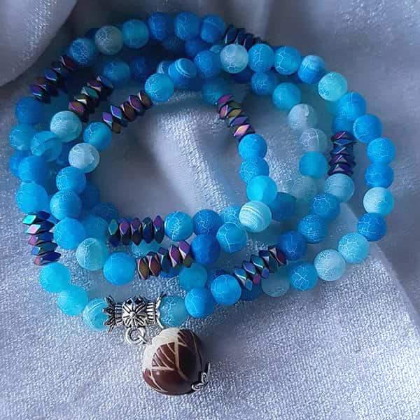 Relaxing Blue Onyx Stone Mala - Image 5