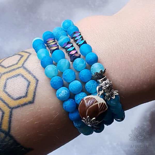Relaxing Blue Onyx Stone Mala - Image 6