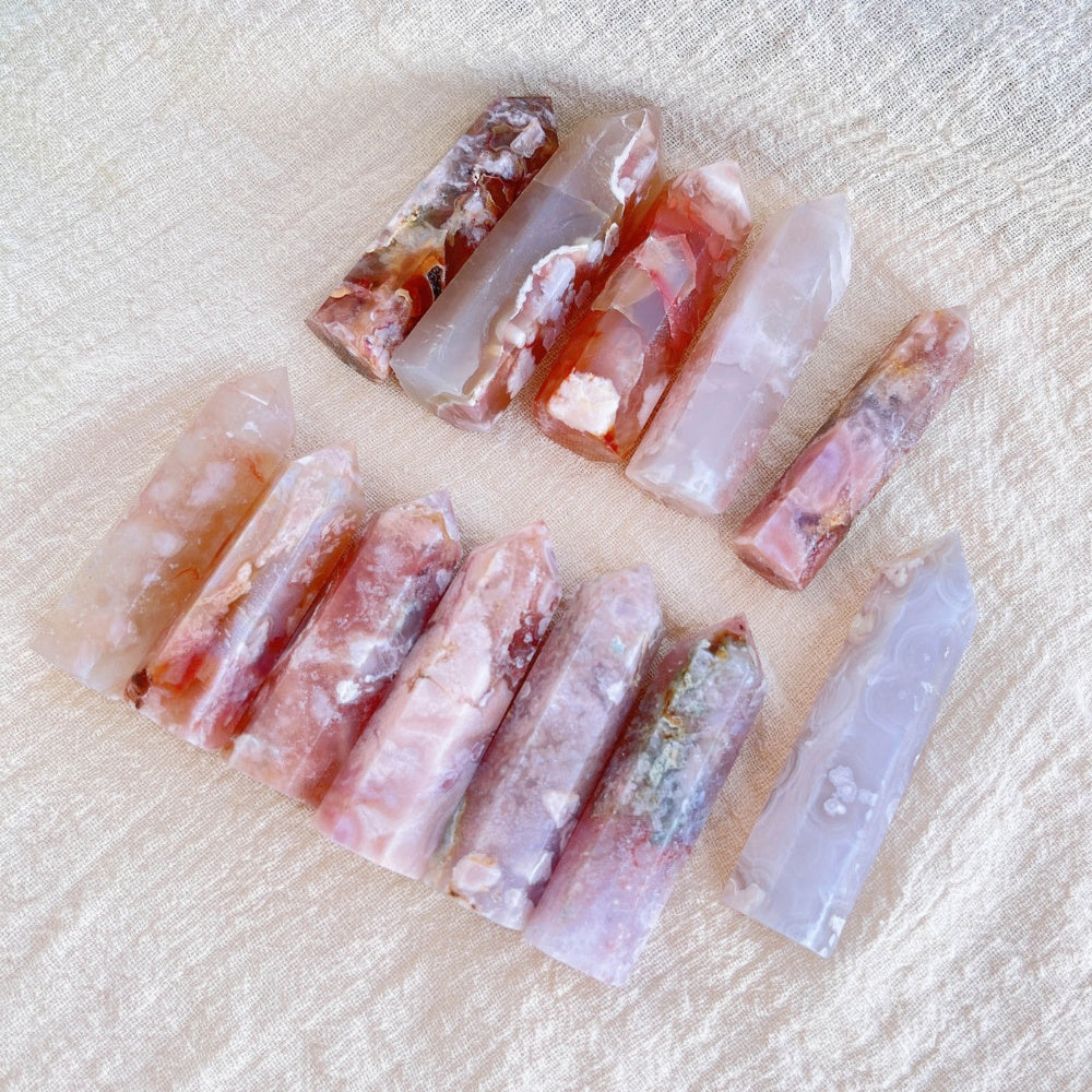 Sakura Flower Agate Crystal Point - Image 6