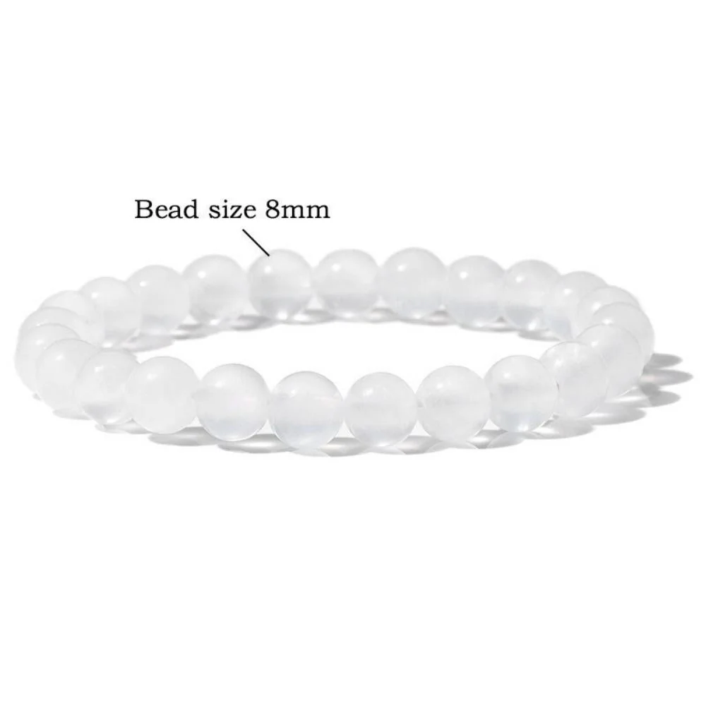 Selenite Crystal Bead Bracelet - Image 6