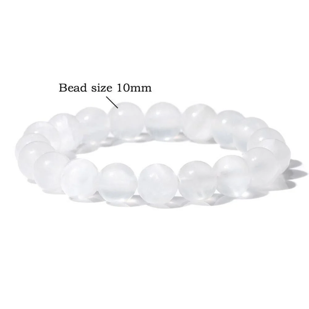 Selenite Crystal Bead Bracelet - Image 7