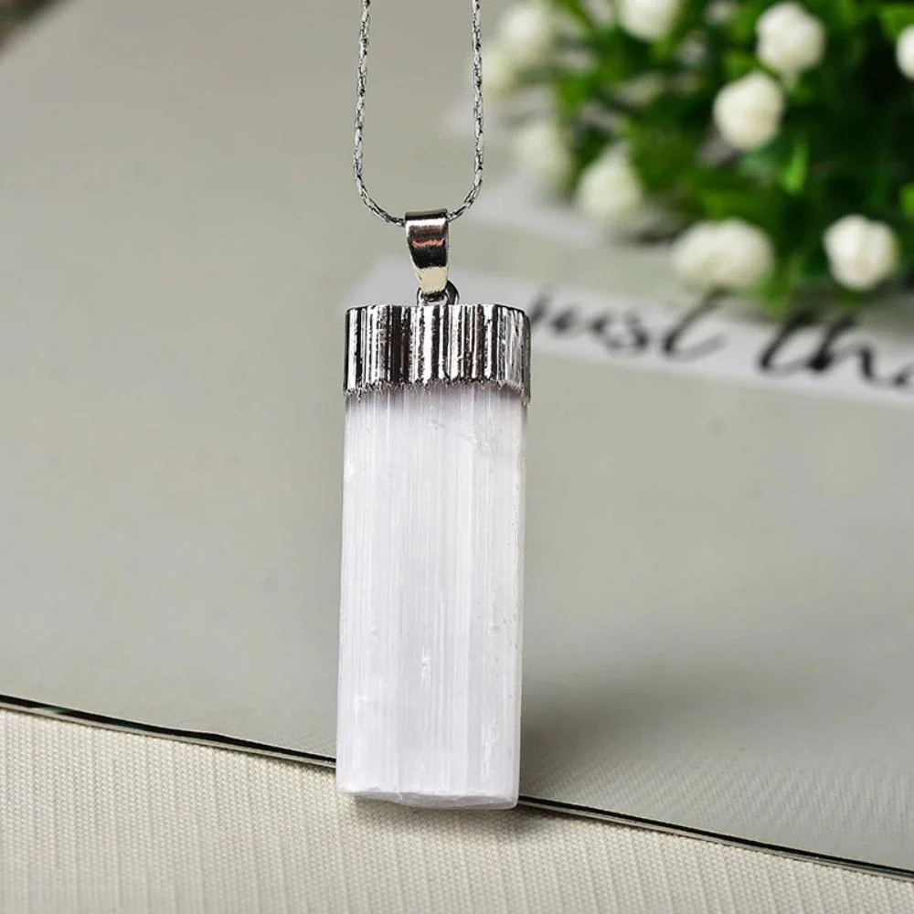 Selenite Energy Gemstone Pendant - Image 2
