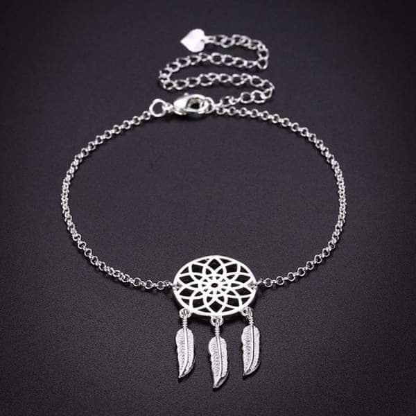 Silver Dream Catcher Anklet - Image 6