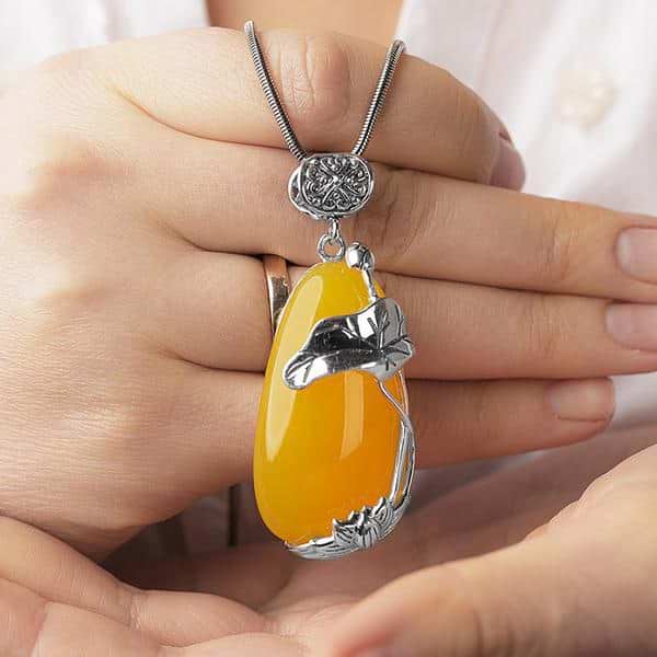 Silver Lotus Necklace - Image 5