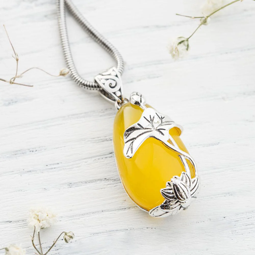 Silver Lotus Necklace - Image 6