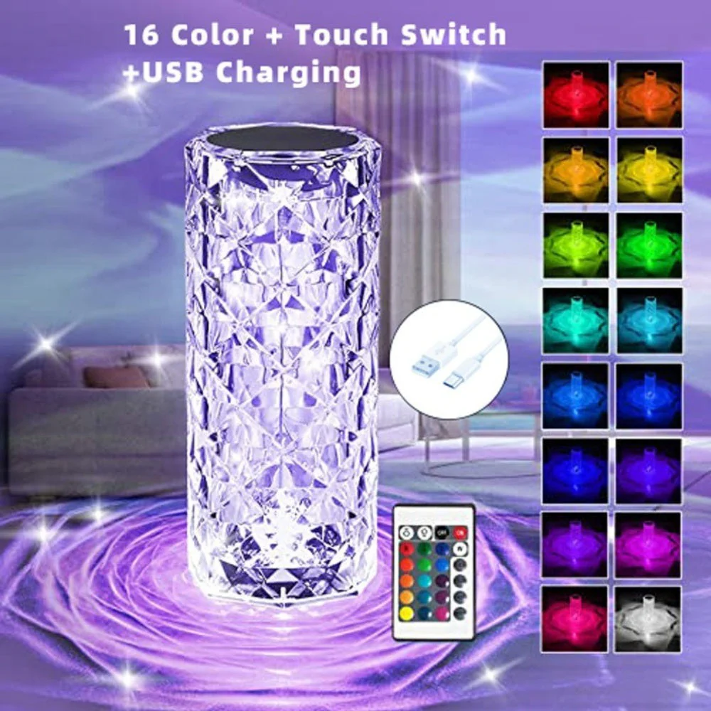 Sparkling Crystal Glass Lamp - Image 4