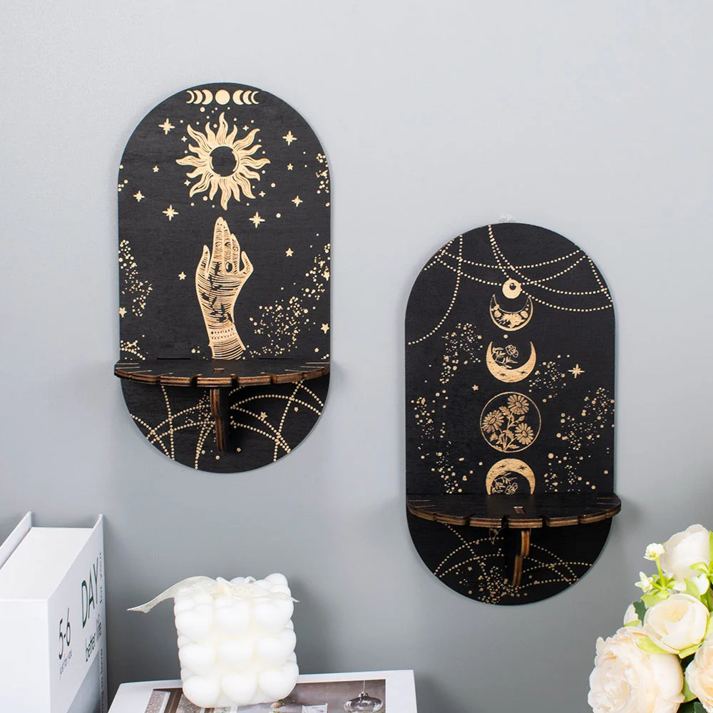 Spiritual Symbolism Crystal Altar Display Shelf - Image 6