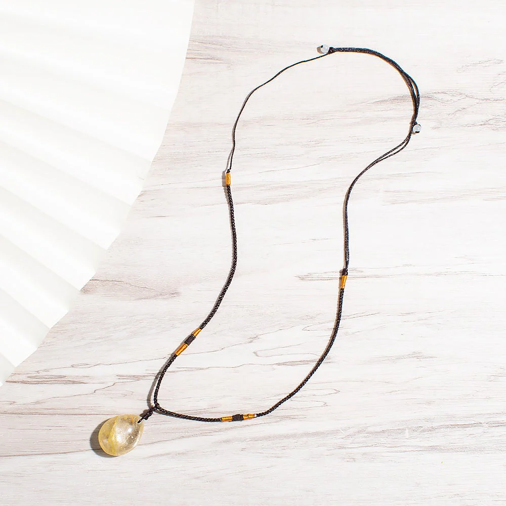 Sun-kissed Citrine Crystal Necklace - Image 3