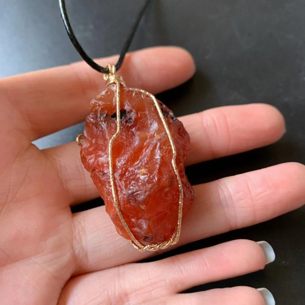 Sunset Raw Carnelian Necklace - Image 2