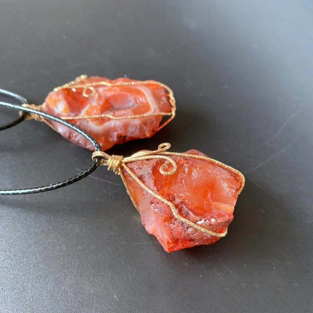 Sunset Raw Carnelian Necklace - Image 4
