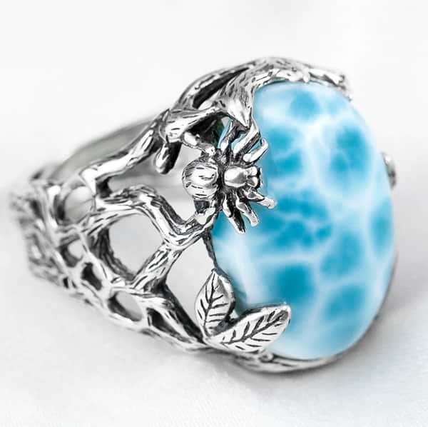 Transmitting Larimar Crystal Ring - Image 3
