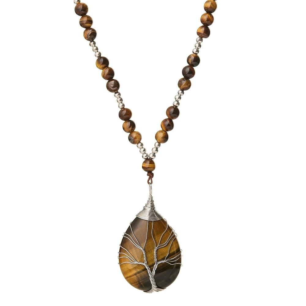 Tree of Life Bead Mala Necklace - Image 3