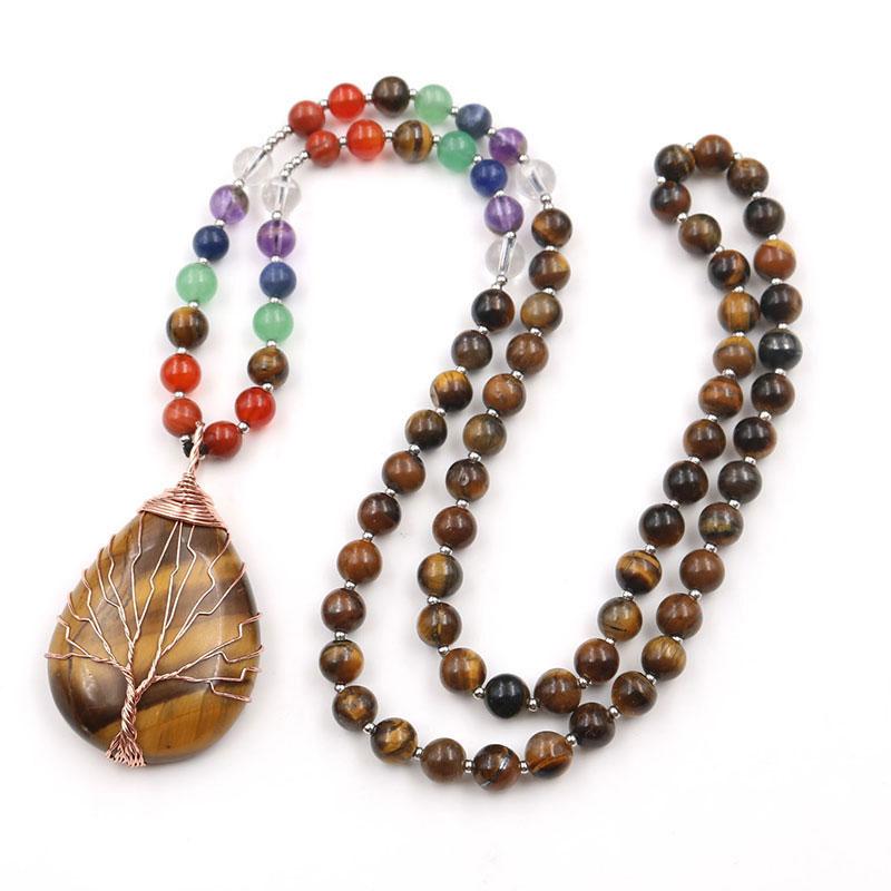 Tree of Life Bead Mala Necklace - Image 6