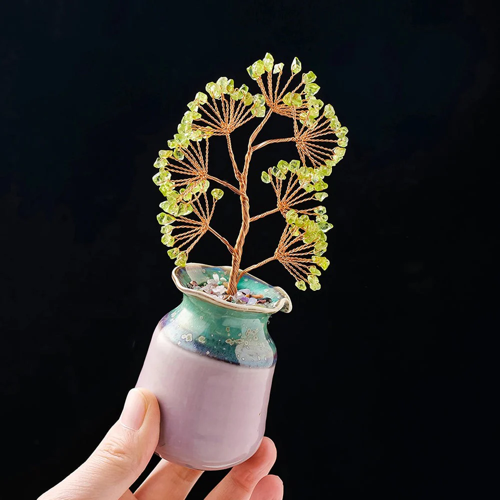 Tree of Life Crystals with Ceramic Vase - Image 3