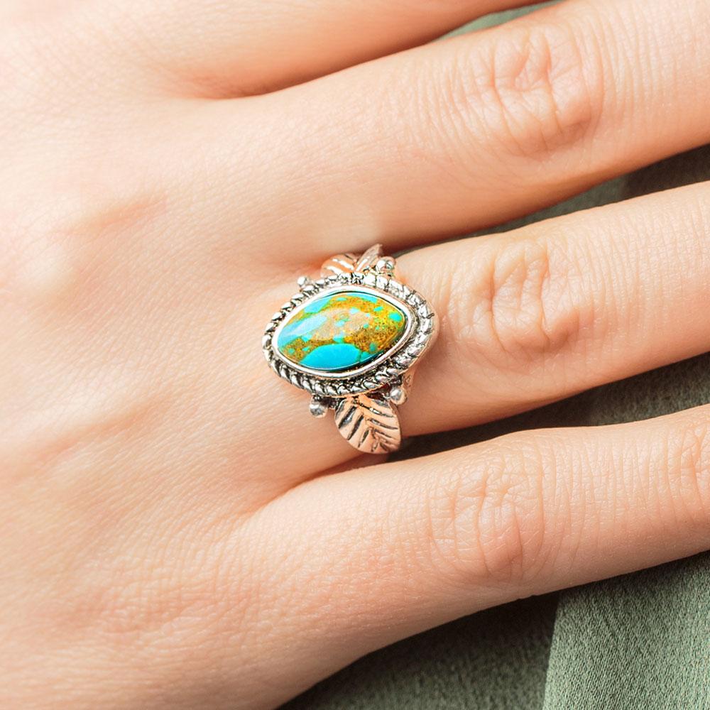 Turquoise Flora Ring - Image 3