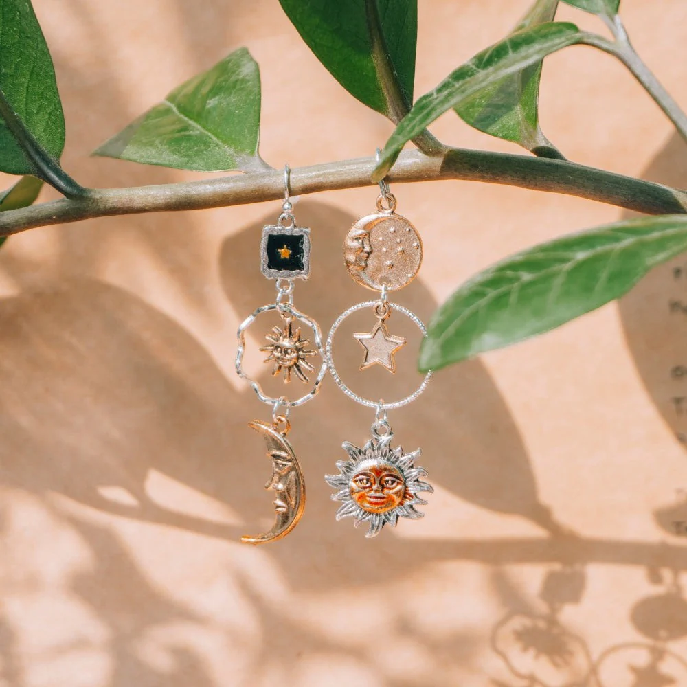 Vintage Sun and Moon Earrings - Image 10