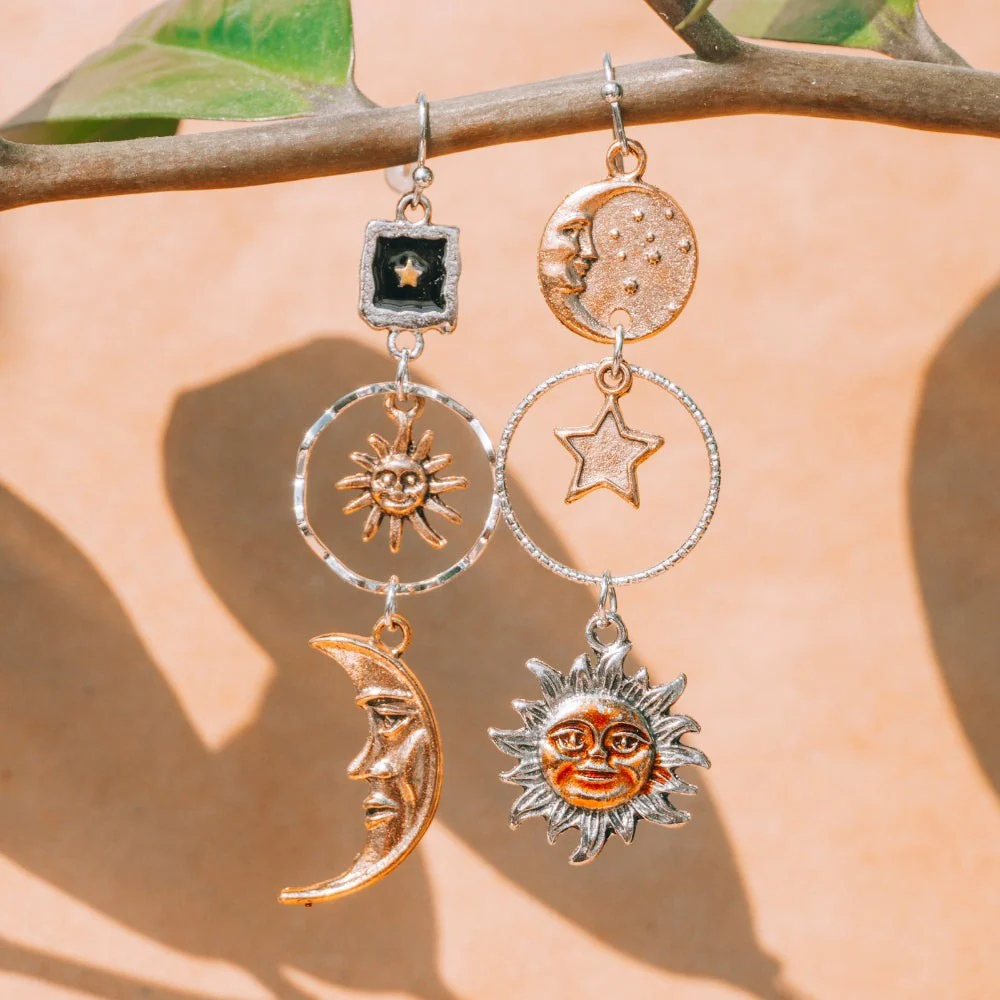 Vintage Sun and Moon Earrings - Image 11