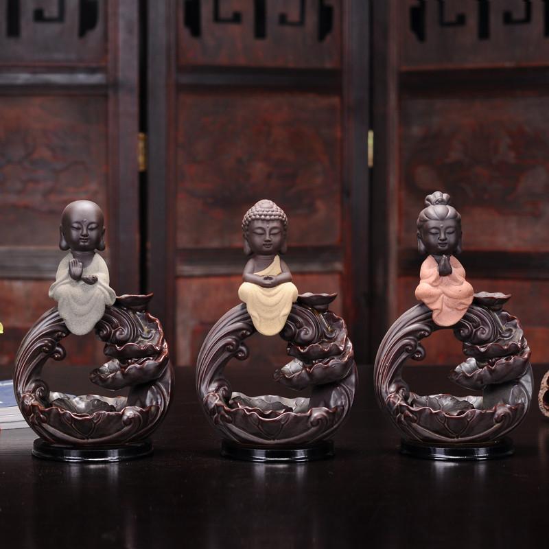 Wave Buddha Backflow Incense Burner - Image 5