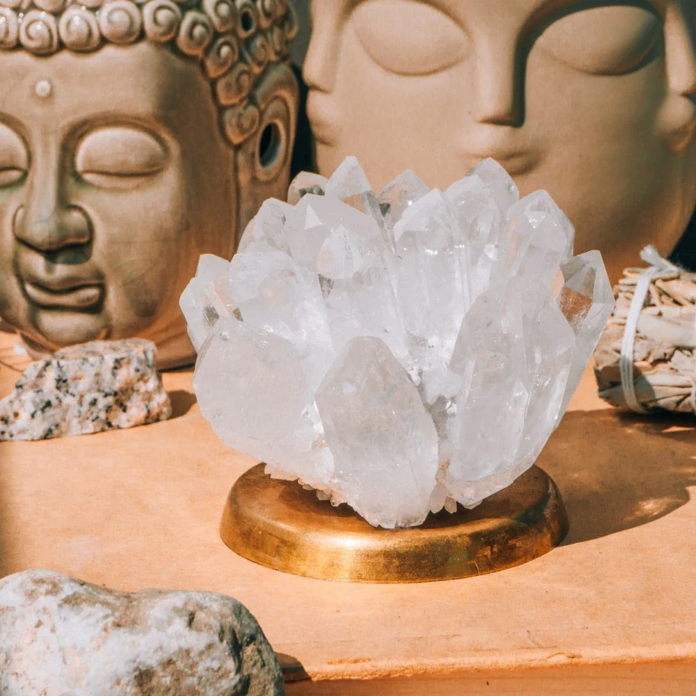 White Phantom Quartz Cluster - Image 3