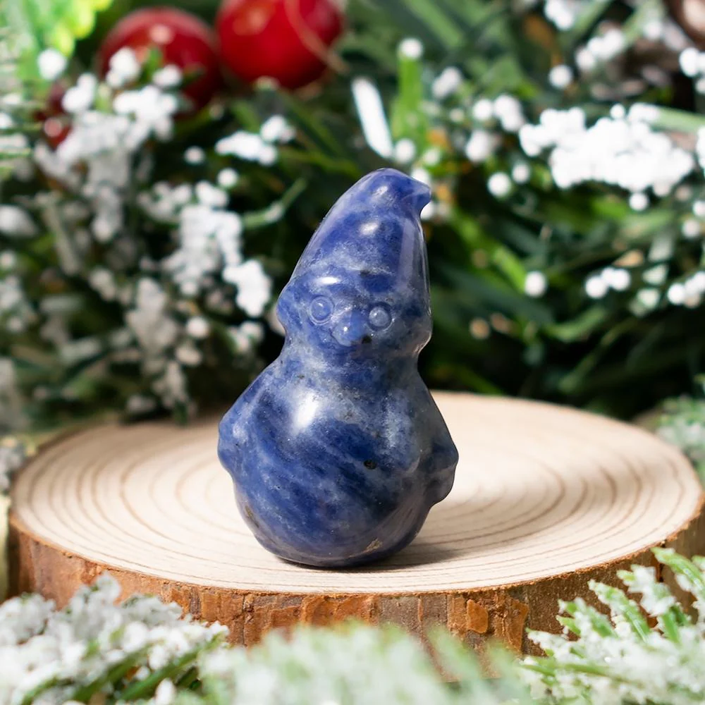 Winter Snowman Crystal Figurine - Image 4