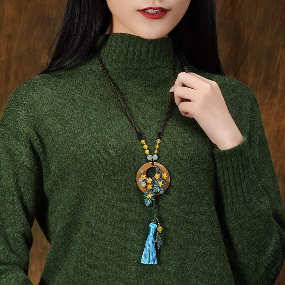 Wooden Aventurine Bead Necklace - Image 6