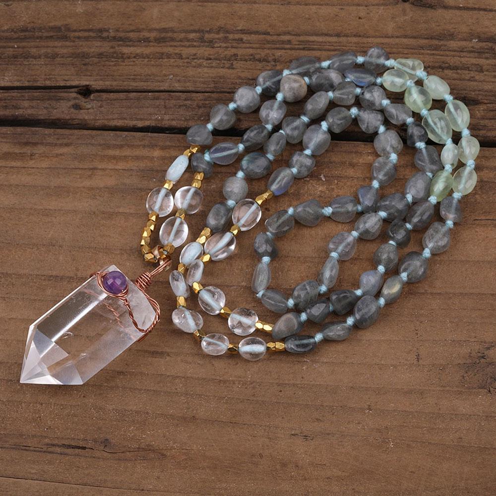 Wrapped Crystal Point Necklace - Image 4