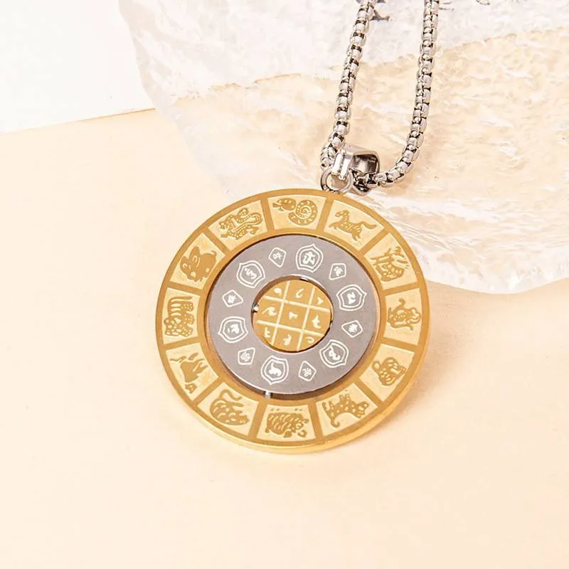 Zodiac Bagua Pendant Necklace — Feng Shui Symbol for Balance & Protection - Image 3