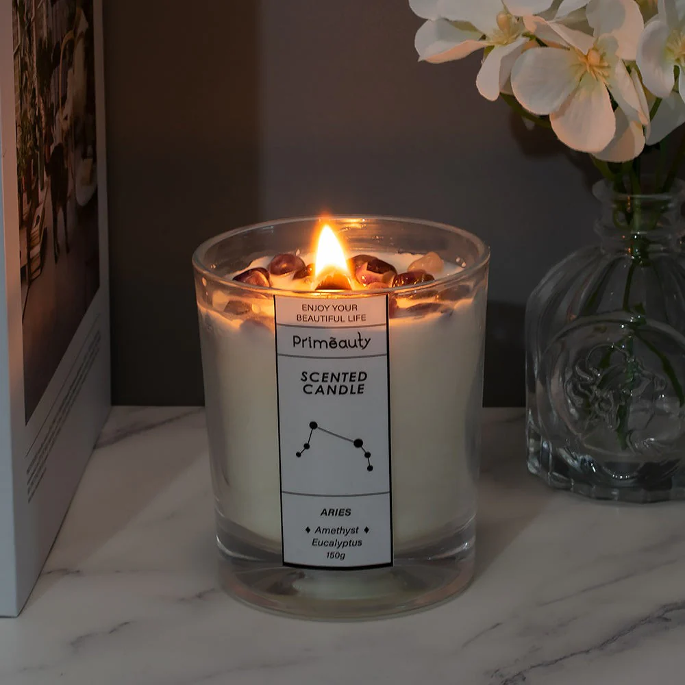 Zodiac Gemstone Scented Candle - Image 5